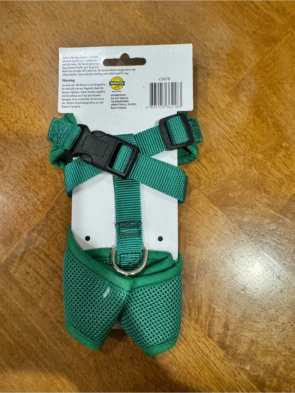 Forever Pals Size Medium Green Mesh Dog Harness